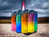 Aanstekers - turbo vlam - tray van 50 stuks - windproof aansteker