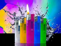 Aanstekers 25 stuks - navulbaar - Doorzichtige Frosty kleur - vio &reg; Aansteker