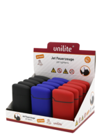 Jet Flame Unilite lighters - turbo lighter - 15 pieces in display - 3 soft color