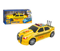 City Taxi - speelgoed taxi met geluids- en lichteffecten - frictiemotor - 1:16