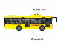 City Schoolbus - 28CM - frictie motor - speelgoedvoertuig - licht en geluid