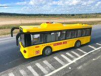 City Schoolbus - 28CM - frictie motor - speelgoedvoertuig - licht en geluid
