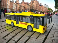City Schoolbus - 28CM - frictie motor - speelgoedvoertuig - licht en geluid