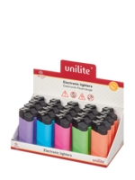 Unilite klik aanstekers - navulbaar - 20 stuks in een display - 5 ass. color - soft touch lighters