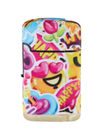 Jet Flame aanstekers  - turbo aansteker - 20 stuks - 360&deg; Happy Smiley print - soft touch