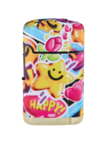 Jet Flame aanstekers  - turbo aansteker - 20 stuks - 360&deg; Happy Smiley print - soft touch
