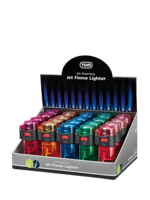 Jet Flame transparant aanstekers - Storm aansteker - Turbo aanstekers - Display van 20 stuks -Navulbaar