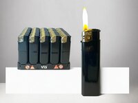 Aanstekers 50 stuks in tray - bedruk aanstekers- navulbaar - reclame aanstekers zwart