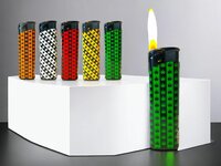 Klik Aanstekers 50 stuks navulbaar- elektronische aansteker met marijuana print