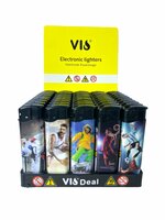 Aanstekers 50 stuks - navulbaar - Sports print - vio&reg; Aansteker