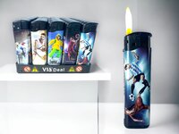 Aanstekers 50 stuks - navulbaar - Sports print - vio&reg; Aansteker