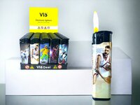 Aanstekers 50 stuks - navulbaar - Sports print - vio&reg; Aansteker