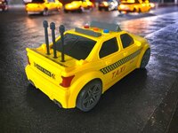 City Taxi - speelgoed taxi met geluids- en lichteffecten - frictiemotor - 1:16