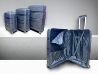 Koffers - Luxe - Set van 3 - Zwart - 55/65/75 cm 