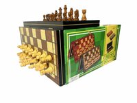 Schaakbord set -  34 x 34 cm - Hout - Magnetisch - Opklapbaar - Schaakspel - Wood Chess