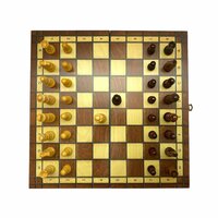 Schaakbord set -  34 x 34 cm - Hout - Magnetisch - Opklapbaar - Schaakspel - Wood Chess