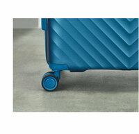 Koffer - Rock - Navy blauw - TSA slot - Siliconen/Polypropyleen - 73 x 49 x 31/34 cm