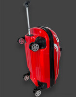 Kinder Koffer - Zit en Loopauto - 2 in 1 Rood - 32L