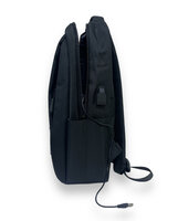 Rugzak - met USB Oplaadpoort - Zwart -  30 x 15 x 42 cm