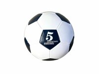 Voetbal glanzend maat 5 - zwart en wit klassiek design