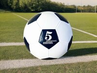 Voetbal glanzend maat 5 - zwart en wit klassiek design