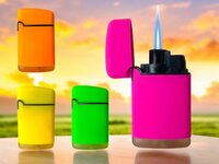 Turbo aansteker 20 stuks in display - 4 ass. soft color - soft touch lighters
