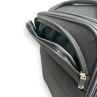 Europe Travel - Koffer - Zacht Stof Polyester - Zwart - groot 68 x 41 x 26/28 cm