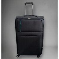 Europe Travel - Stoffen Koffer Zwart - 4 zwenk wielen - Polyester -Extra groot 77 cm