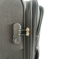 Europe Travel - Stoffen Koffer Zwart - 4 zwenk wielen - Polyester -Extra groot 77 cm