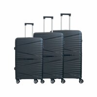 Q reiskoffer - zwart koffer 3-delige set - Luxe PP en lichtgewicht - 55/65/75 cm