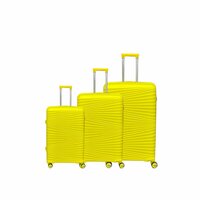 Koffers - Luxe Set van 3 stuks - ultra licht gewicht koffer - Geel - 55/65/75 cm