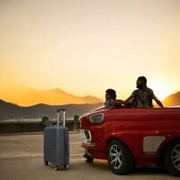 Koffers set van 3 stuks - Licht Zwart - 55/65/75 cm