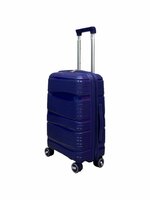 Handbagage koffer donker Blauw - Siliconen/Polypropyleen - 55cm