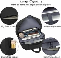 Best Travel rugtas met USB-oplaadpoort, reistas  zwart