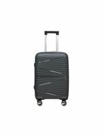 Handbagage 55CM hemels zwart - 4 wielen 360 graden spinner
