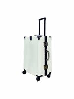 Kofferset met harde schaal, PC ABS aluminium 4 metalen hoeken voor bescherming wit