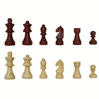 Chess &amp; Checkers Set - Schaken en dammen 2in1 - 38X38CM - beuken hout 