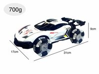 Rc auto 2.4GHZ Burn-out rook auto met echte rook en LED-lichtjes  met Geluid en oplaadbaar w