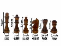 Chess Houten schaakbord set - 38x38cm - ingebouwde opberglade + Extra Koninginnen