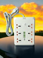 Premium Stekkerdoos met 6 Stekkers en 6 USB ingangen + 2 USB-C 20W Snellader 185 cm Kabel 