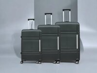 Groot koffer  65cm - tot 28kg - 4 spinner wielen donker grijs -&nbsp;100% polypropyleen - editie 2025