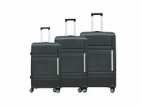 Handbagage koffer 55CM - 4 wielen 360 graden spinner donker grijs -&nbsp;100% polypropyleen - editie 2025