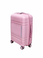 Handbagage koffer 55CM met 4 wielen 360 graden spinner pastelroze -&nbsp;100% polypropyleen - editie 2025