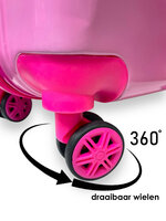 Kinderkoffer Kitten print - Roze  - Handbagage