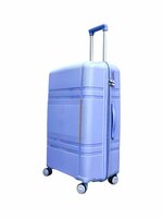 Groot koffer 65cm - tot 28kg - 4 spinner wielen lichtblauw -&nbsp;100% polypropyleen - editie 2025