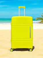 Large XL suitcase 75cm - up to 35kg - 4 wheels 360 degree spinner yellow - 100% polypropylene - 2025 edition
