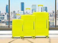 Large XL suitcase 75cm - up to 35kg - 4 wheels 360 degree spinner yellow - 100% polypropylene - 2025 edition
