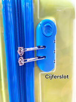 KinderKoffer - Voetbal Print - Handbagage - cijferslot