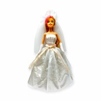 Modepop Prinses  Barbara in Bruidsjurk 31cm Speelgoed pop met leuke outfit 