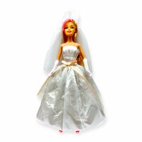 Modepop Prinses  Barbara in Bruidsjurk 31cm Speelgoed pop met leuke outfit 